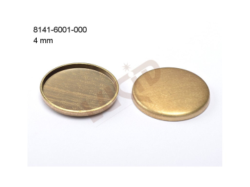 stone setting round, flat stone 4.0mm, with base, without prongs 