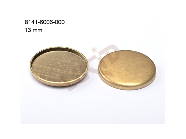 stone setting round, flat stone 13.0mm, with base, without prongs 