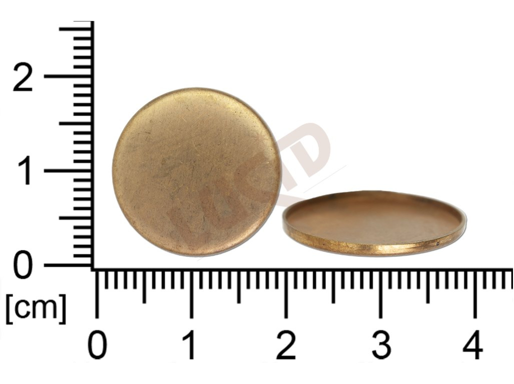 stone setting round, flat stone 17.0mm, with base, without prongs 