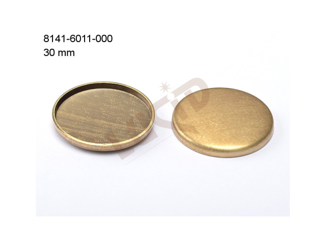 stone setting round, flat stone 30.0mm, with base, without prongs 