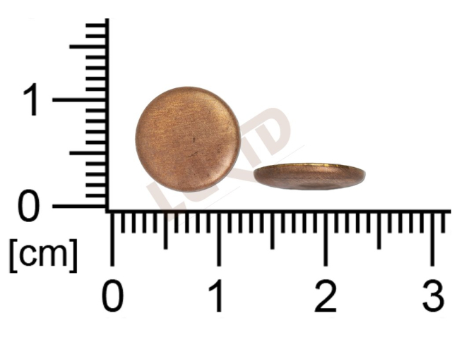 stone setting round, flat stone 10.0mm, with base, without prongs 