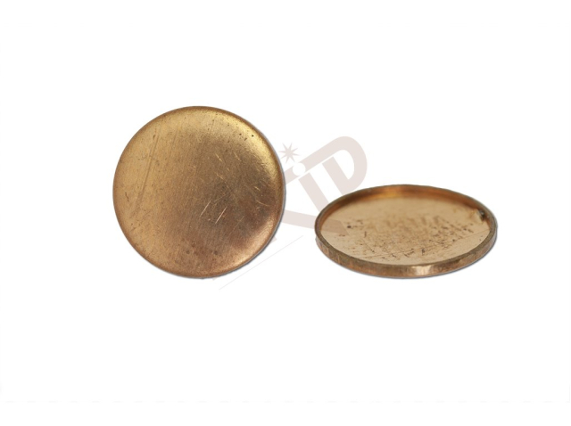 stone setting round, flat, stone 21.0mm, with base, without prongs 