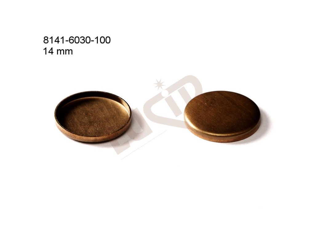 stone setting round, flat stone 14.0mm, with base, without prongs 