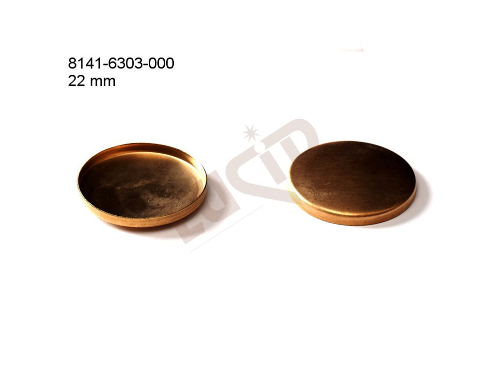 stone setting round, flat stone 22.0mm, with base, without prongs 