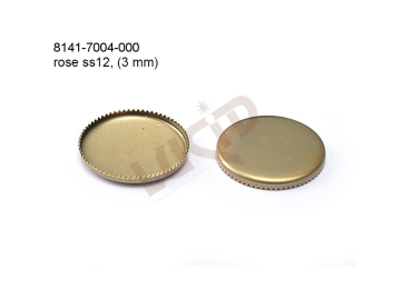 stone setting round, flat stone ss12.0/3 mm, with base, without prongs 