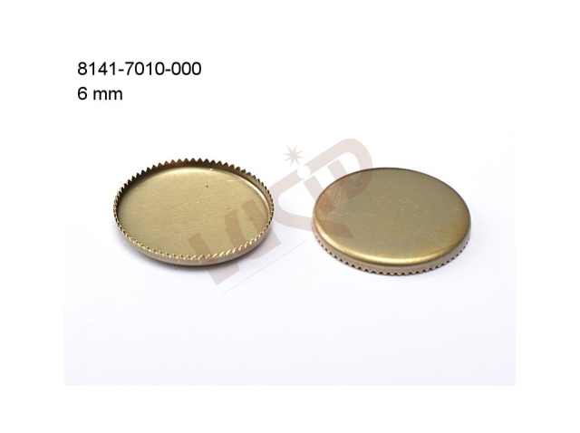 stone setting round, flat stone 6.0mm, with base, without prongs 