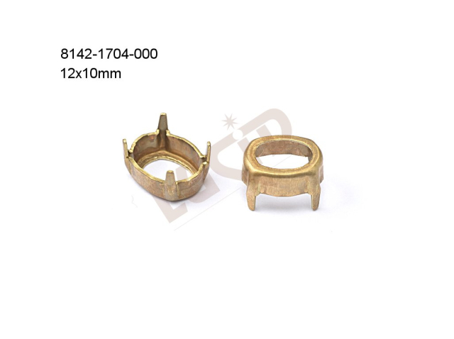 Stone setting, oval, Stone  12.0x10.0mm, open, with prongs