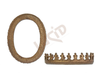 Kotlík ovál, kámen 18.0x9.0mm, francouzský, bez dna, s krapnami