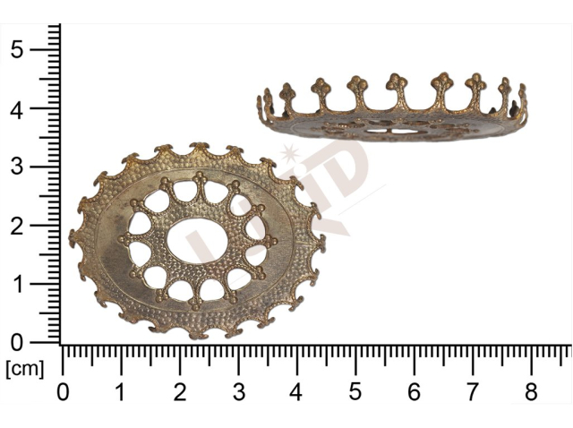 kámen setting, oval, stone  40.0x30.0mm, open, with prongs