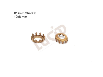 Kotlík ovál, kámen 10.0x8.0mm, francouzský, bez dna, s krapnami