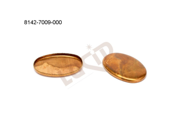 kámen setting, oval, stone  25,5x17.0mm, flat, with base, without prongs