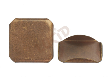 stone setting, squares, stone 14.0x14.0mm, flat base, without prongs