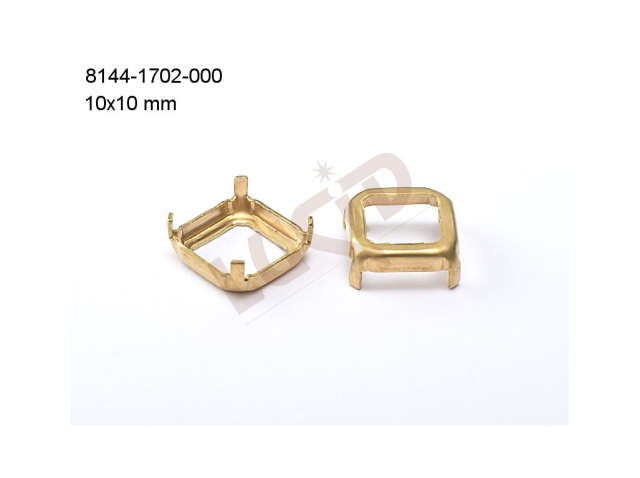 Stone setting octagons, Stone 10.0x10.0mm, open, with prongs