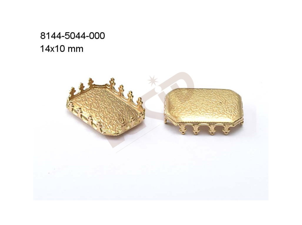 Kotlík oktagon, kámen 14.0x10.0mm, francouzský a ozdobný, plochý, se dnem, s krapnami