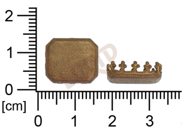 Kotlík oktagon, kámen 12.0x10.0mm, francouzský a ozdobný, plochý, se dnem, s krapnami