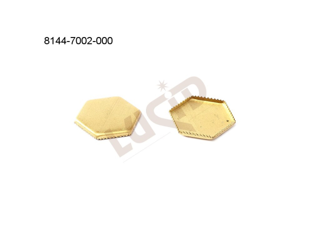 stone setting, hexagons, stone 16.0x16.0mm, flat, with base, without prongs