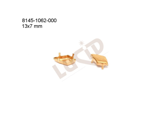 stone setting, stone deltoid 13.0x7.0mm, with base, with prongs