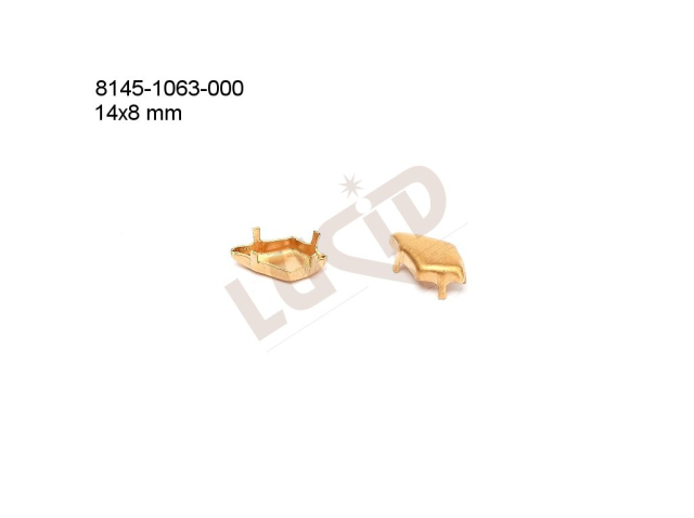 stone setting, stone deltoid 14.0x8.0mm, with base, with prongs