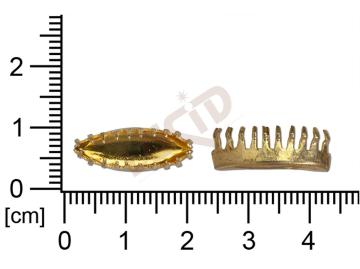 stone setting, navettes, stone 16.0x6.0mm, with base, 20 prongs