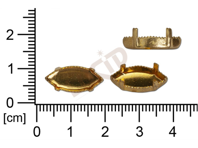 Kotlík naveta, kámen 15.0x7.0mm, se dnem, s krapnami