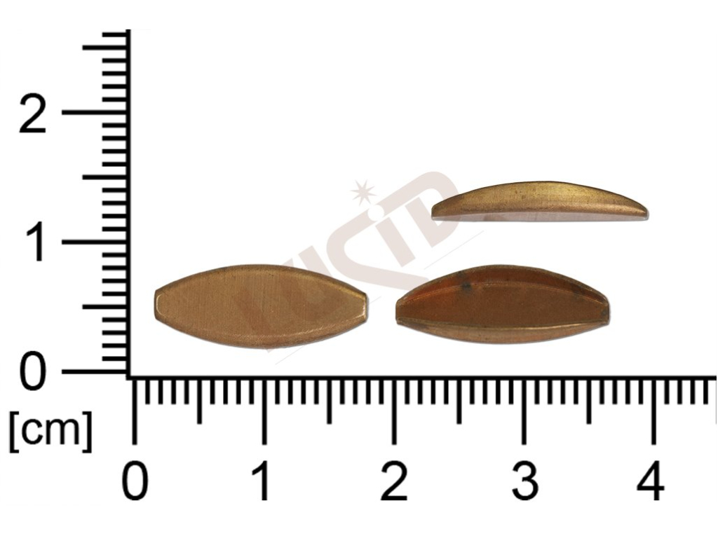 Kotlík naveta, kámen 16.0x5.0mm, plochý, se dnem, bez krapen