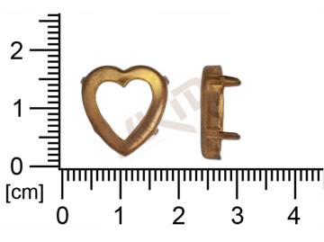 Kotlík srdce, kámen 15.0x14.0mm, bez dna, s krapnami