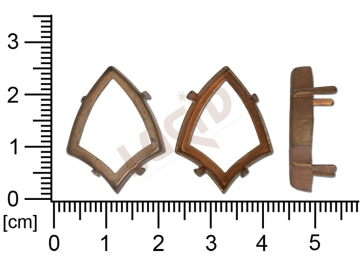 Kotlík fantazijní, kámen 24.0x18.0mm, bez dna, s krapnami