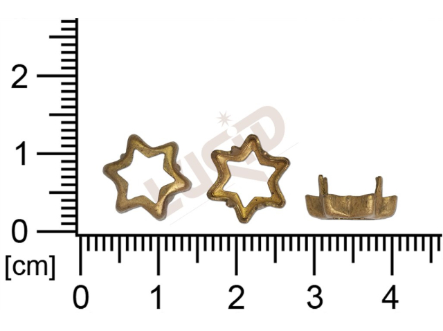 Stone setting, round, Stone ss38, without base, with prongs