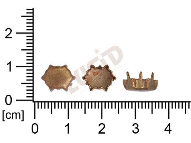 Kotlík fantazijní, kámen 4.0x6.0mm, bez dna, s krapnami