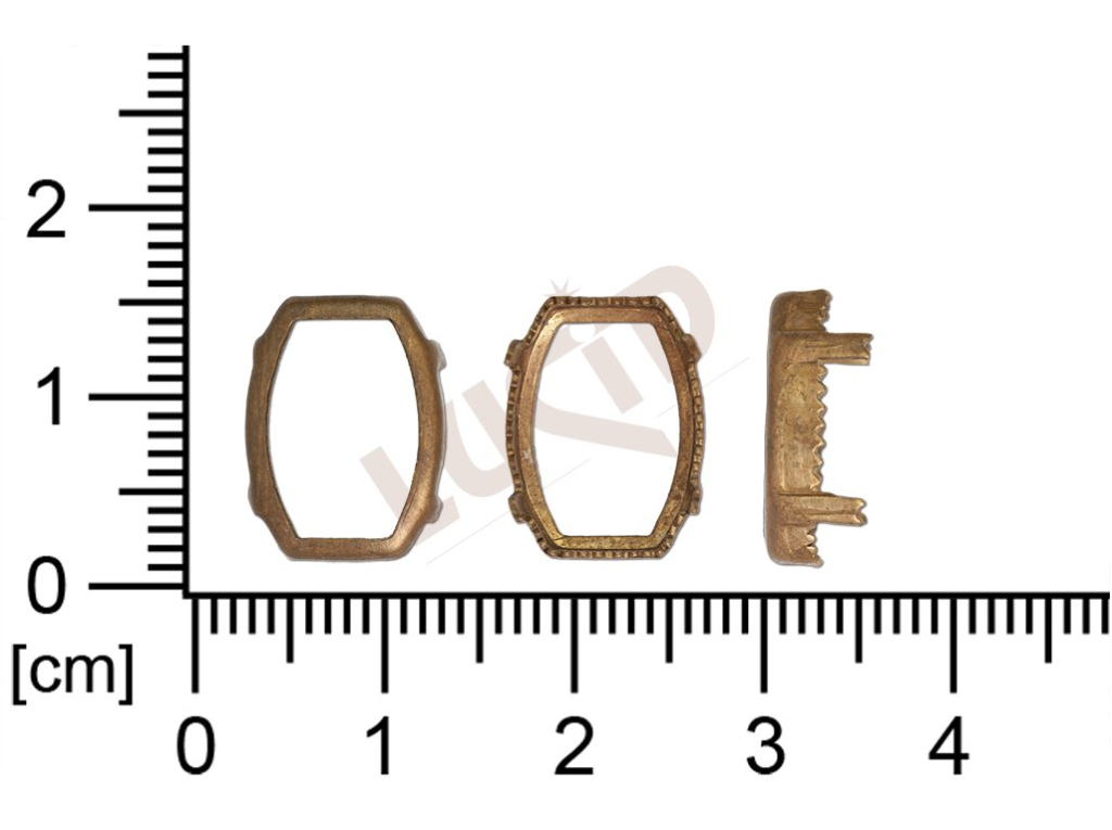 Kotlík fantazijní, kámen 14.0x10.0mm, bez dna, s krapnami