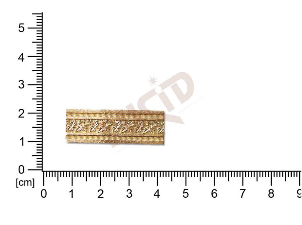 Decorative brass metal banding, 12 mm, full