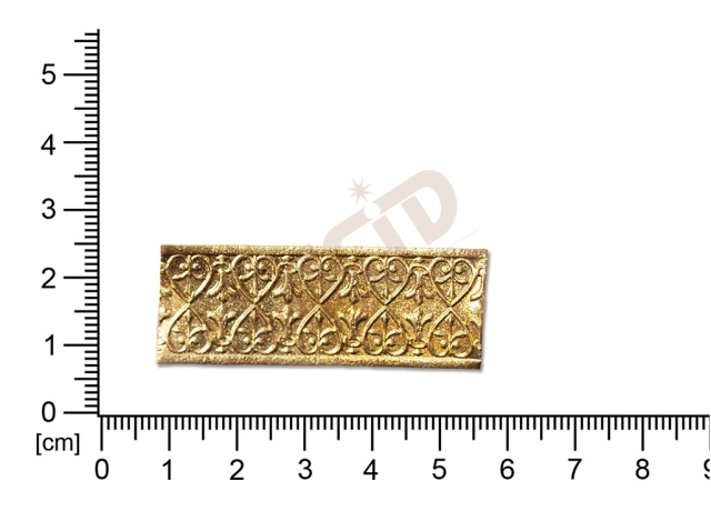 Decorative brass metal banding, 14 mm, full