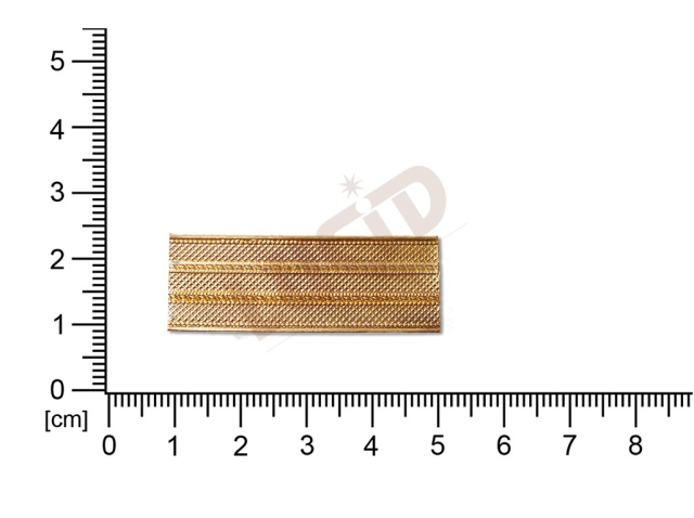 Decorative brass metal banding, 14 mm, full