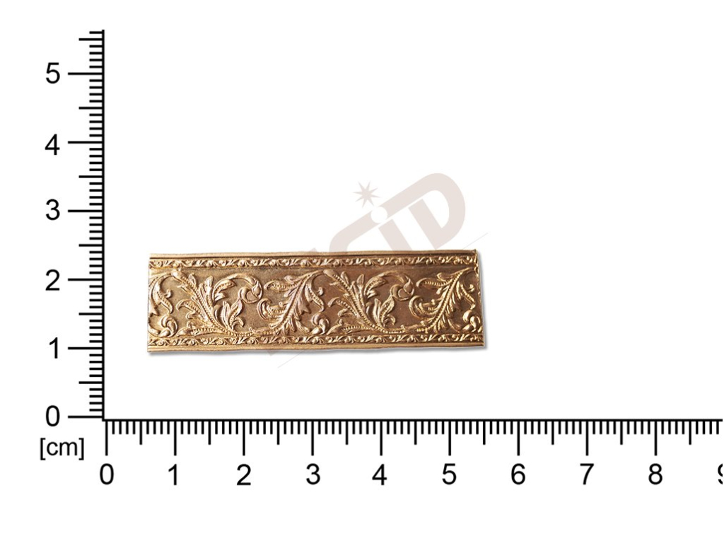 Decorative brass metal banding, 14 mm, full