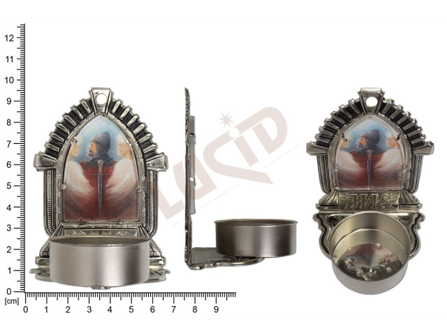 Candle holder Classicism picture and cover, nickel