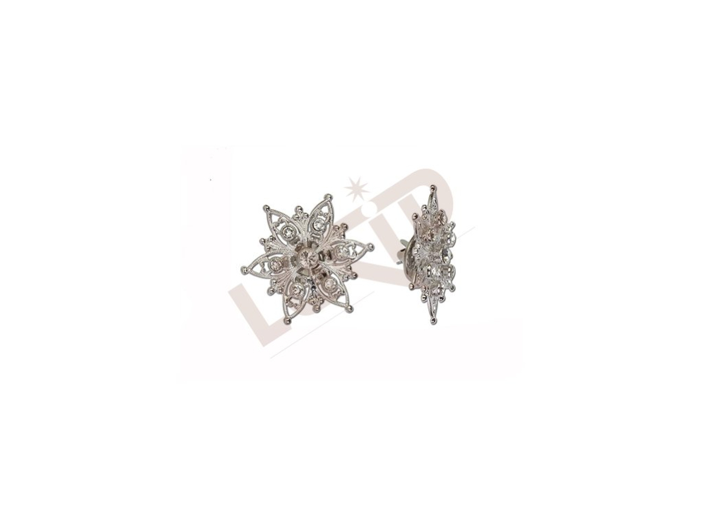 Brooche snow flake - rhodium