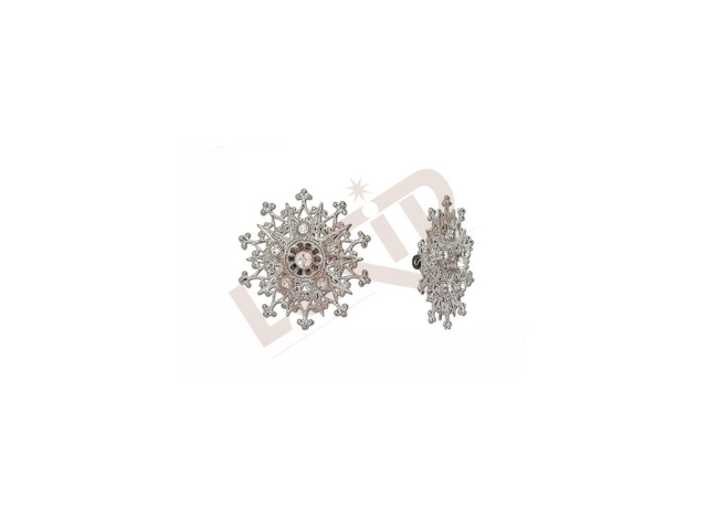 Brooche - snow flake - rhodium