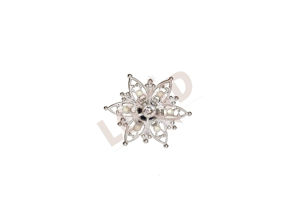 Brooch Snow flake III - rhodium