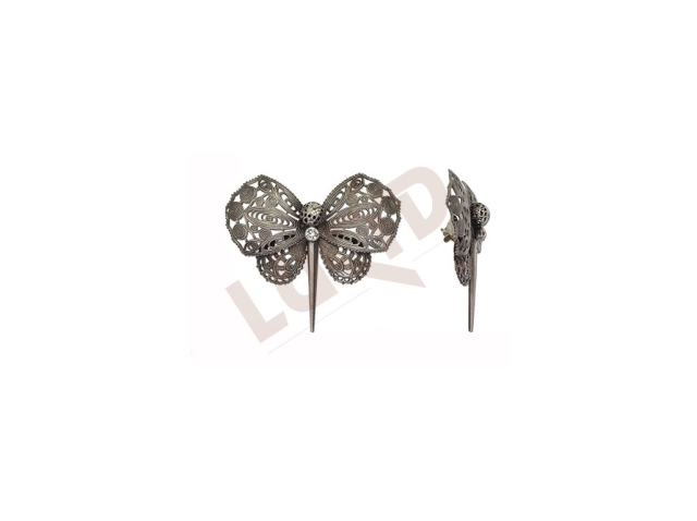 Brooche - butterfly - antique silver