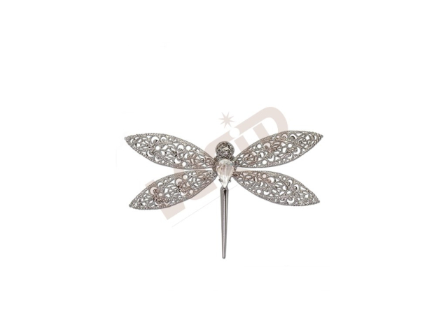 Brooche - dragonfly - rhodium