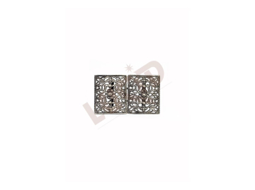 Clasp -  rectangle - antique silver