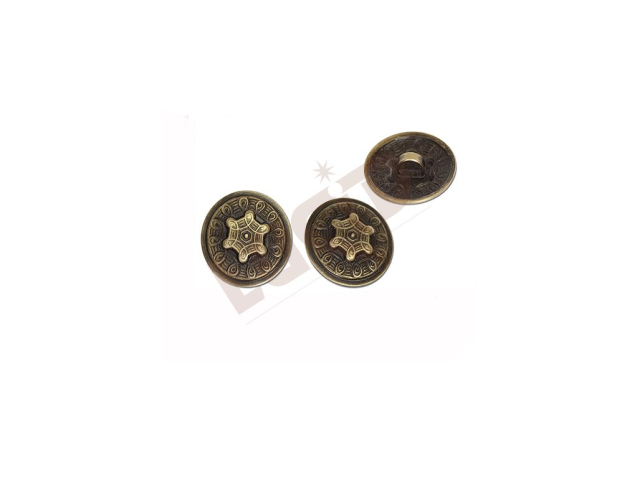 Button - antique brass