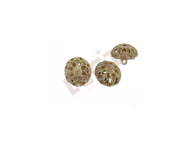 Button - filigree - brass