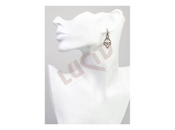 Jewellery earrings with cut stone - brass