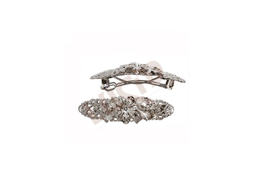 Hair clip - rhodium