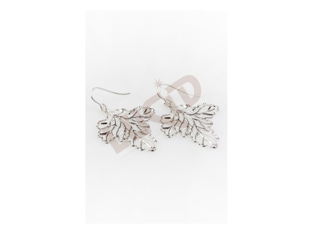 Earrings Grapevine leaf - rhodium